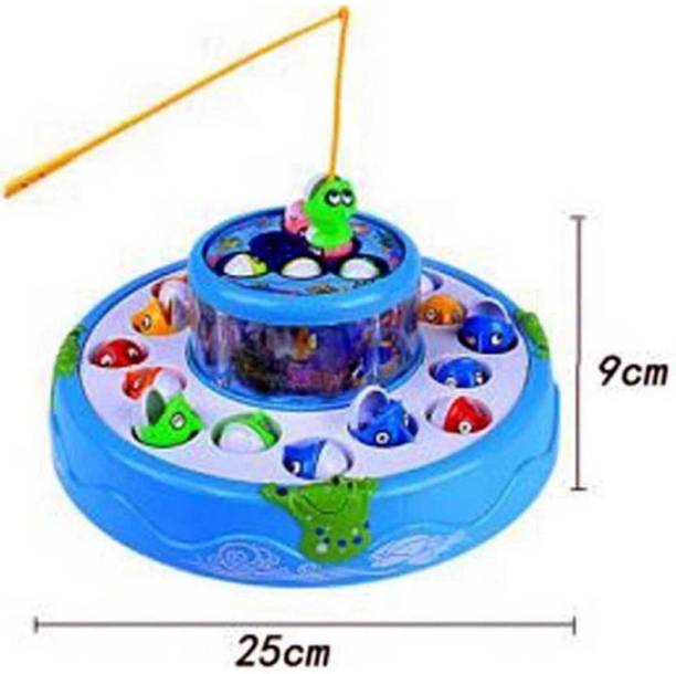 SALEOFF Musical Fish Catching Game Big with 26 Fishes, 4 Pods & 3D Lights-320