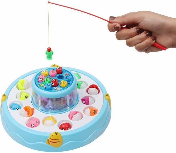 mega star Fish Catching Game Big with 26 Fishes and 4 Pods,