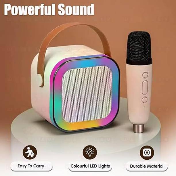 Adhira Toys 0Portable Karaoke Speaker with Bluetooth and Wireless Mic