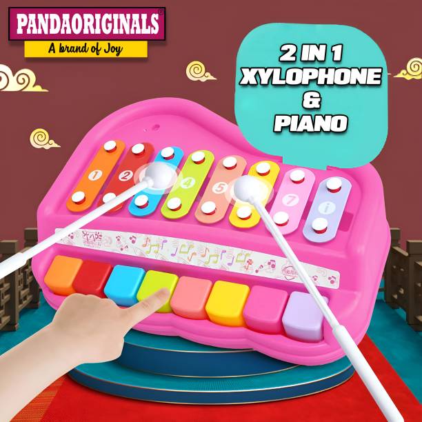 Pandaoriginals 2 in 1 Baby Piano Xylophone Toy for Children 1-5 Years Old Educational Toy