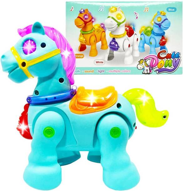 RIGHT SEARCH Cute Dony Light and Sound Walking Animal with Battery Operated for You Kids