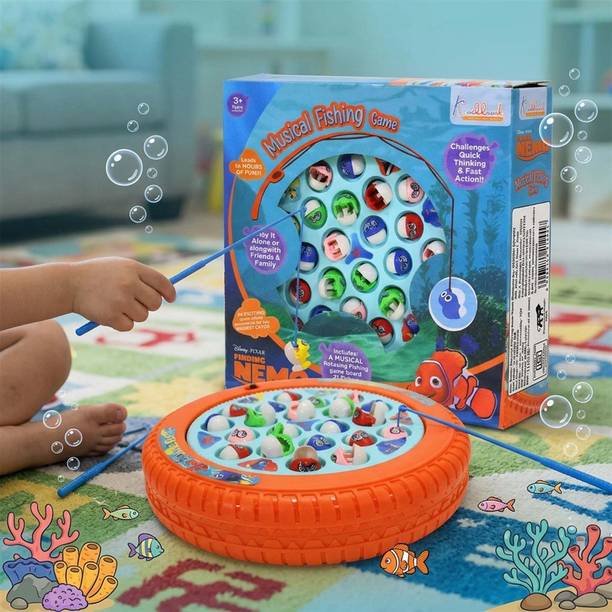 Kriiddaank Nemo Theme Fishing Game - Underwater Adventure, Toyfish Catching, Battery Powe