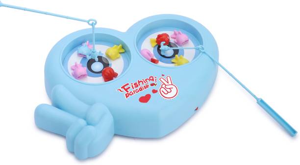 Little B Mini Fishing Heart Shape Pond Toy with Colorful Fish for Boys and Girls.