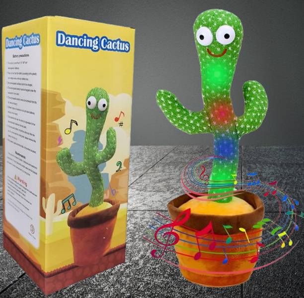 TOY NAGRI New Dancing Cactus Repeats What You Say,Electronic Plush Toy with Singing Cactus