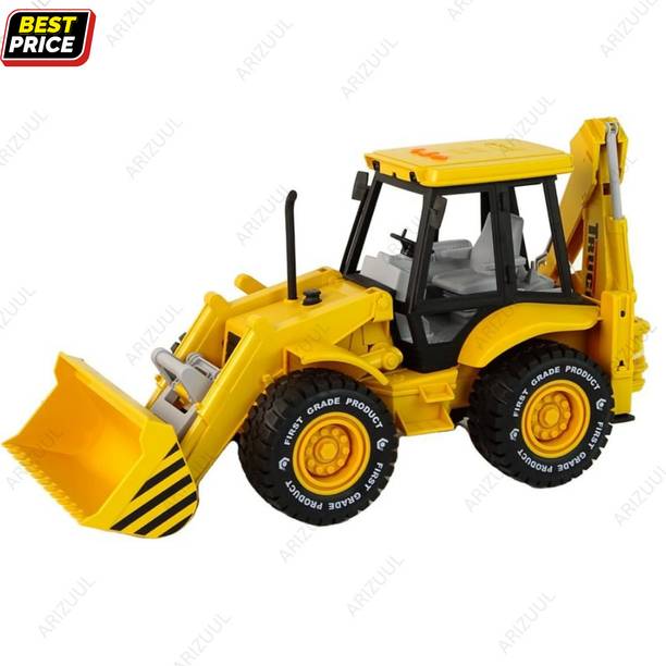 Arizuul JCB Construction Truck Toy with Excavator & Bulldozer | Movable Parts Vehicle