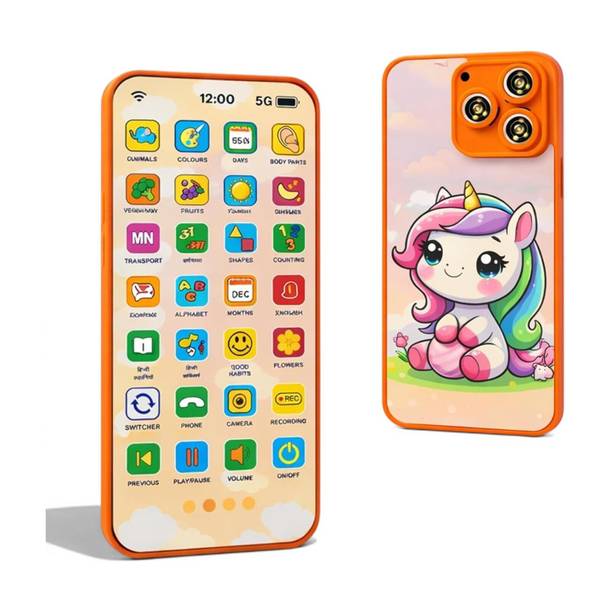 Maa Momai Toys Baby Toys Interactive Learning Phone with Music for Kids Toys Multicolor