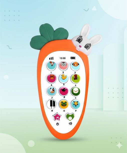 fundreamz Rabbit Phone – Flip & Learn Musical Mobile Toy with Lights & Sounds