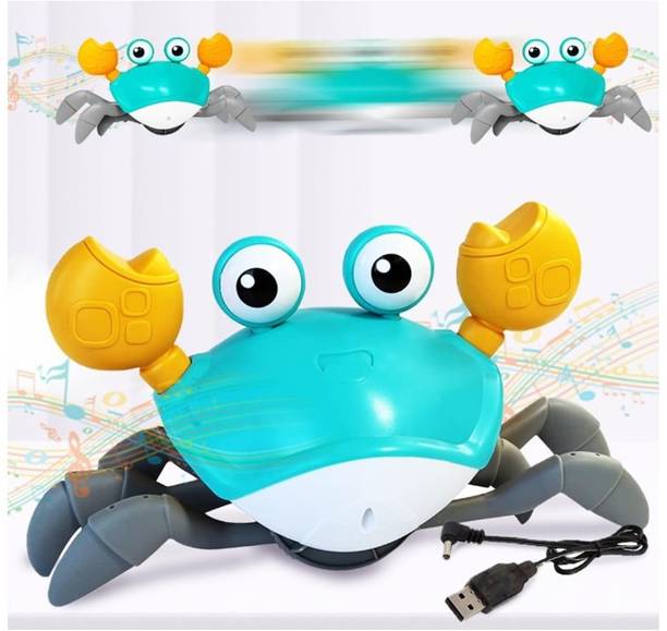 Kidzfun Rechargeable Crawling Crab with Light & Sound for Kids