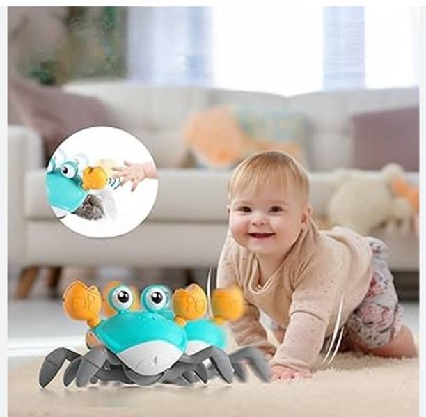 Intelligent Electric Induction Cute Crab Toy with(IND*217998) Light and Sound.