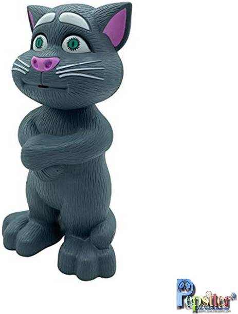 Pepstter Talking Tom Cat, Speaking Robot Cat Repeats What You Say, COLOR AS PER STOCK