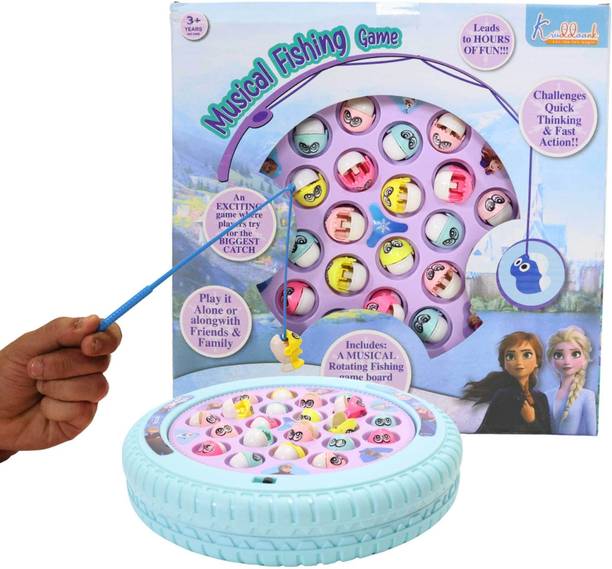 Kriiddaank Frozen Musical Fishing Game-Battery Operated Fishing, Learning & Educational