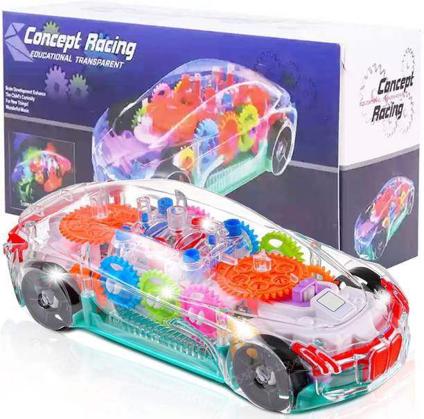 KOBBET Concept Racing Car for Kids with 360°Gear Simulation Mechanical Car Sound &Light