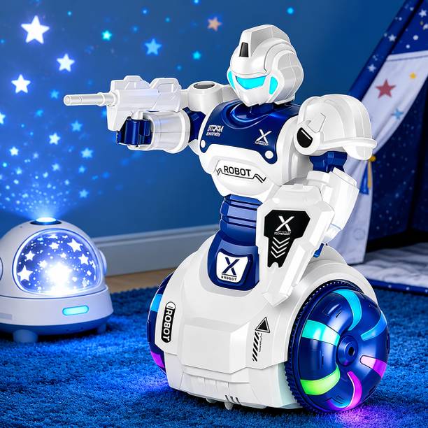 InfiniTots Robot Toys for Kids Electric Dancing Robot with Music and Lights