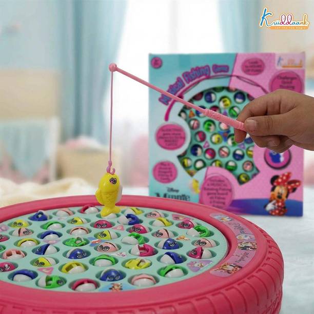 DISNEY Minnie Musical Electronic Rotating Fishing Game B