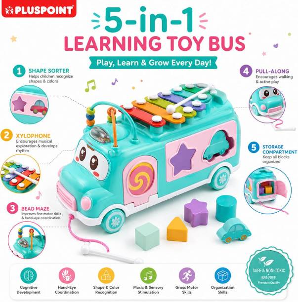 TinyAura MUSICAL BUS TOYS