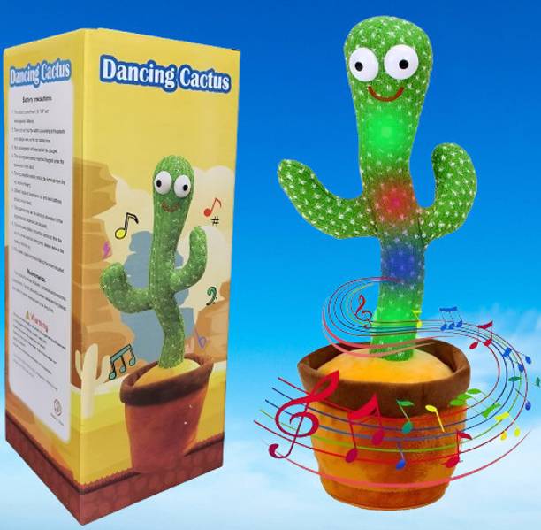 TOY NAGRI Dancing Cactus Repeats Electronic Plush Toy