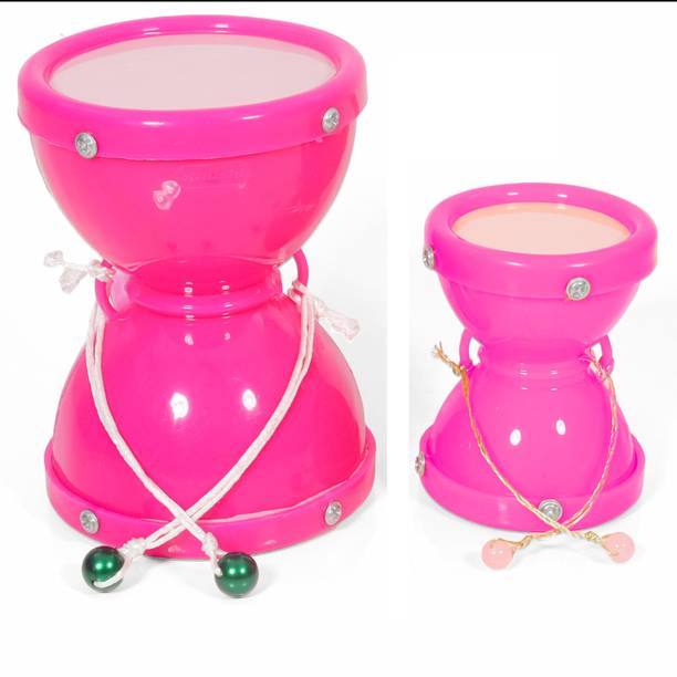 khushi enterprise Musical Damru Set of 2, Small ( 7 x 8.2 cm, 50g ), Big ( 9.5 x 13 cm, 110 g )