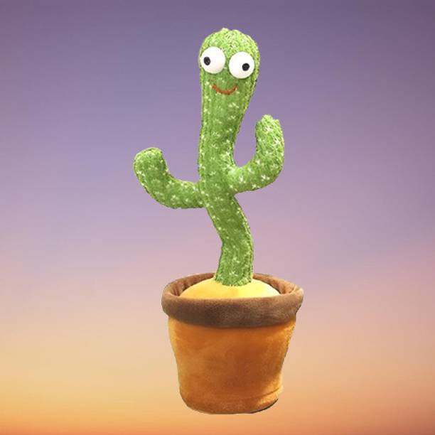 TOY NAGRI Dancing Cactus Electronic Plush Toy with Lighting Singing Recording
