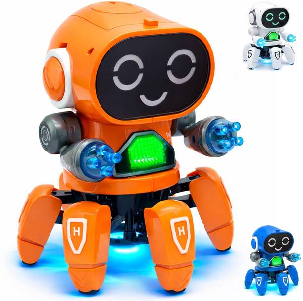 Norexa Electronic Action Robot Toy with Colorful Lights Music and Moving Arms for Kids