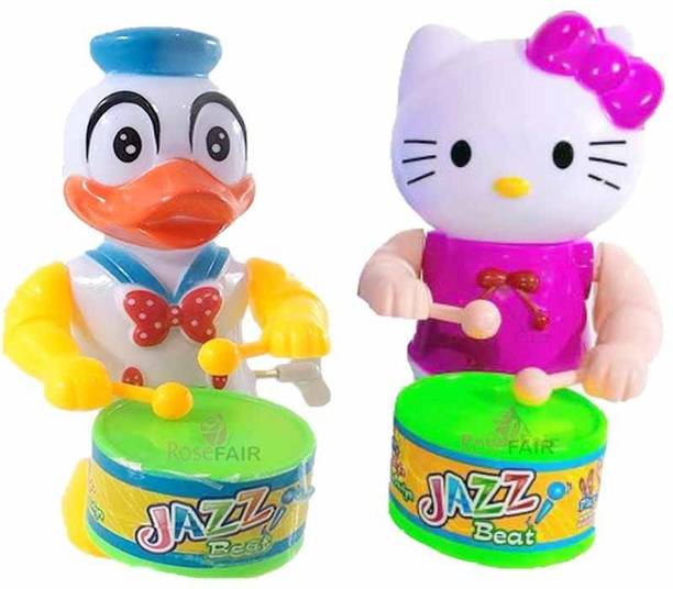 PRIMEFAIR Key-Operated Cute Drummer Toy for Toddler Kids Birthday Return Gift