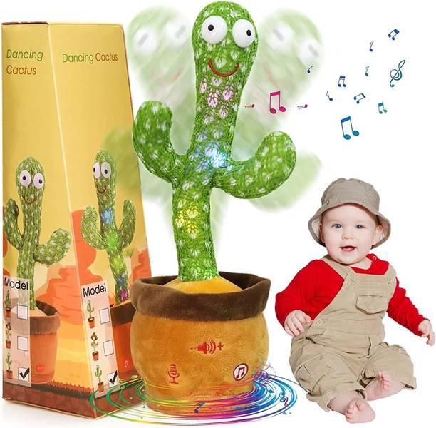 JR CLUB Dancing Cactus Mimicking Toy Repeats What You Say & Recording Plush Musical Toys