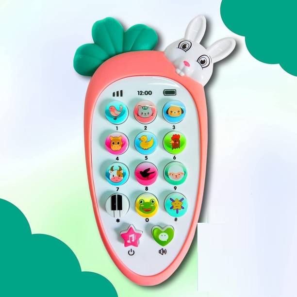Galactic New Smart Phone Cordless Feature Mobile Phone Toys Mobile Phone for Kids Phone Small Phone Toy Musical Toys for Kids Smart Light (Rabbit Phone) multi color