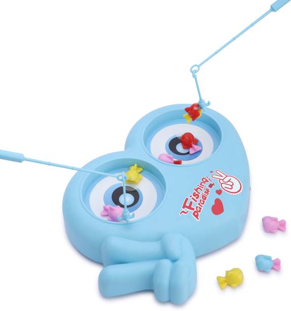 P S Galaxy Kids Magnetic Fishing Game Set | Educational Learning Toy with 2 Fishing Rods