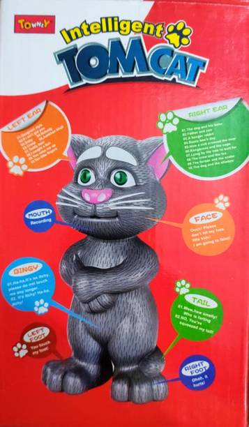 VSSC Musical Talking Toy Cat Toy White - Height 22.5 cm