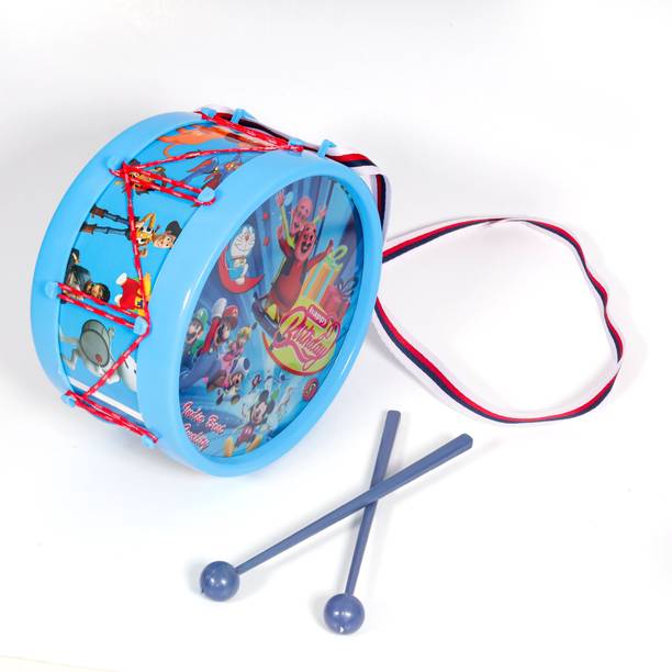 khushi enterprise Musical Drum 08 sized Hight 9.3 cm and Width 17.4 cm Weight 243