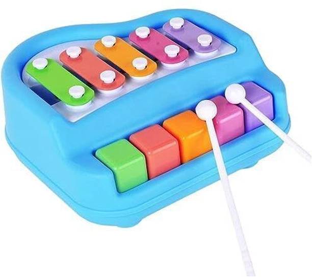Sotnof Kids Piano Xylophone Musical Toy with 5 Keys Early Learning Toy for Toddlers