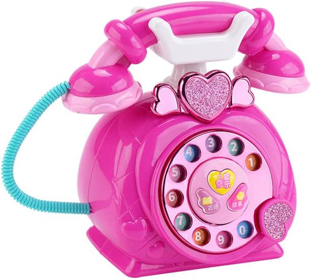 Kidz N Toys Classic Old Style Musical Landline Telephone with Story & Poetry Sound For Kids