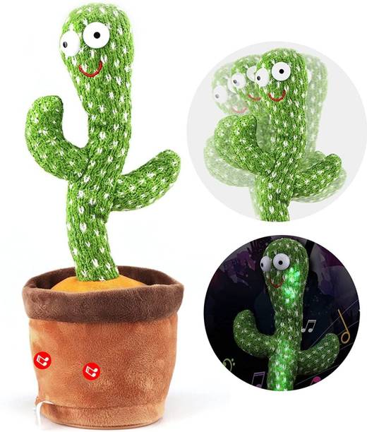 Sonpal Electronic Recorder & Repeating Dancing Cactus Toy, Kids Plush Toy Repeating
