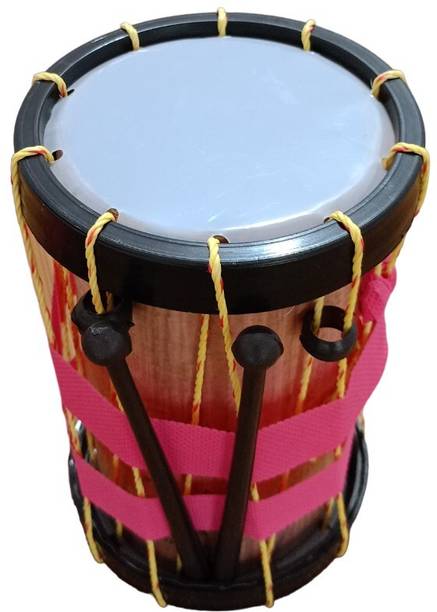 AZATTO Indian Made Musical Drum Chenda Dhol Toys for Kids Small size with 2 sticks