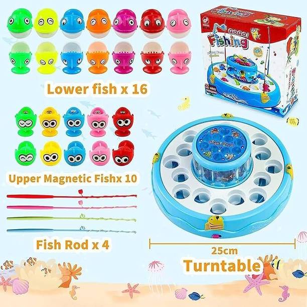 Intelligent MULTICOLOR PLASTIC FISHING ROTARY GAME
