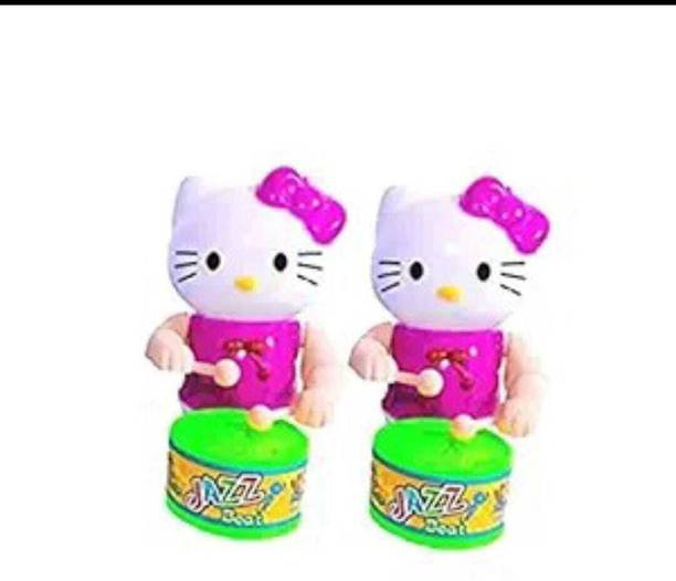 RS Toys TOYS Dancing Musical Drum Toy Key Operated Fun Toy for Kids (Hello Kitty)