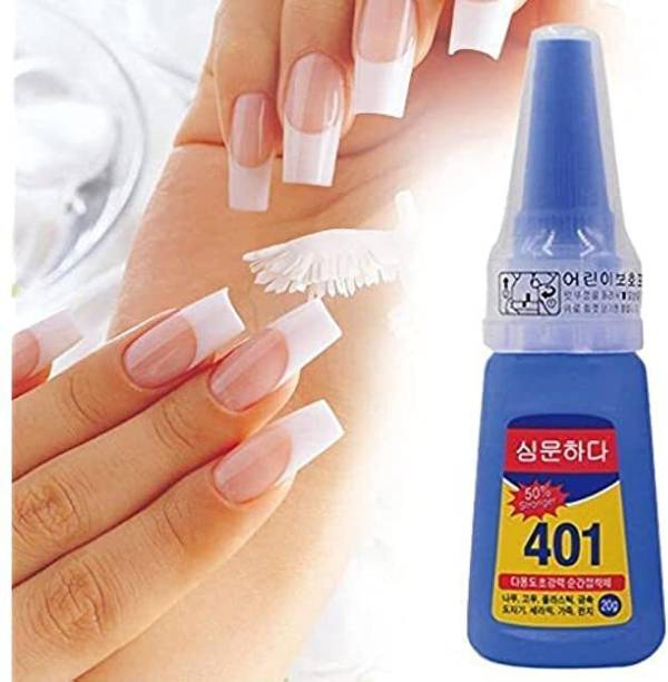 PEACORA Nail Art Super Glue Clear Stronger 20g Bottle 401 Nail Glue Rapid Fix nail