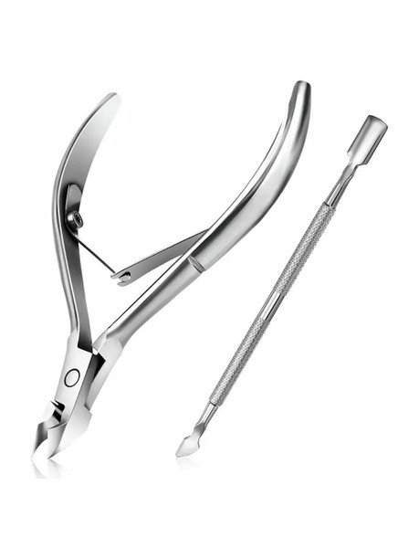 YINYIN Professional Cuticle Trimmer with Pusher and Cutter,Pink