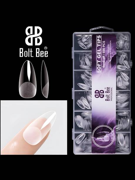BOLT BEE Soft Gel Nail Tips Artificial Nail Nail Extension,Long Stiletto
