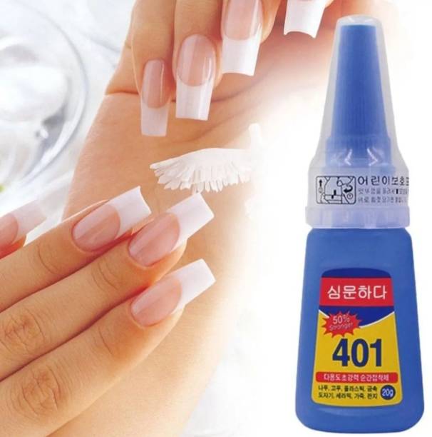 RANORE Nail Super Glue Stronger 20G Bottle 401 Rapid Fix Adhesive to Dry Nails Quickly