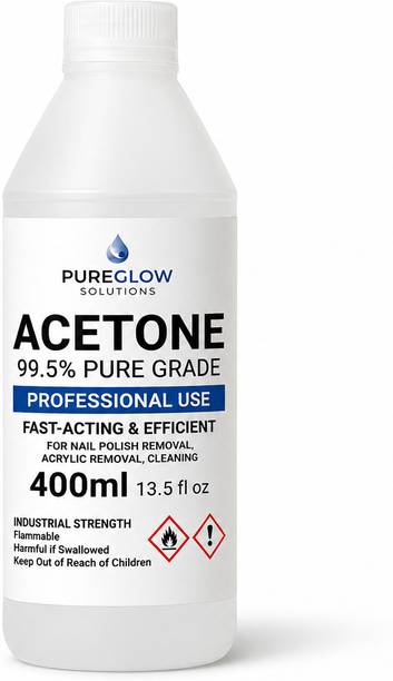 Pureglow Solutions 100% Pure Acetone Liquid – Nail Polish, Gel & Acrylic Remover | Adhesive Remover