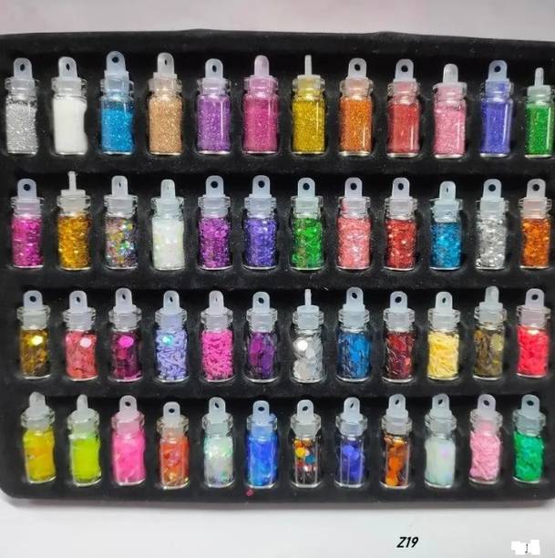 Morbee 48 - Set Nail Art Glitter Decoration | 3D Nail Art Glitte Z19