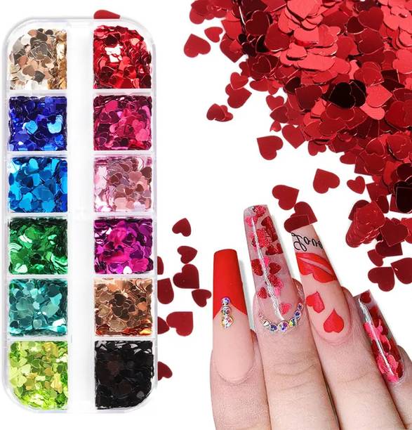 Gleevia Nail Art Rhinestones Jewellery DIY Small Heart for 3D Nails Art Decorations