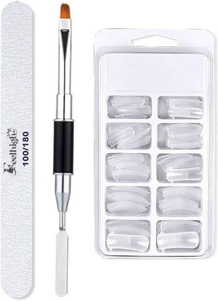 फीलहाई 3 Combo of Dual Double sided Spatula & Nail Filer- Nail Extension