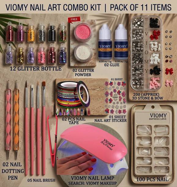 Viomy Nail Art Kit Professional Combo Kit With Nail Accessories