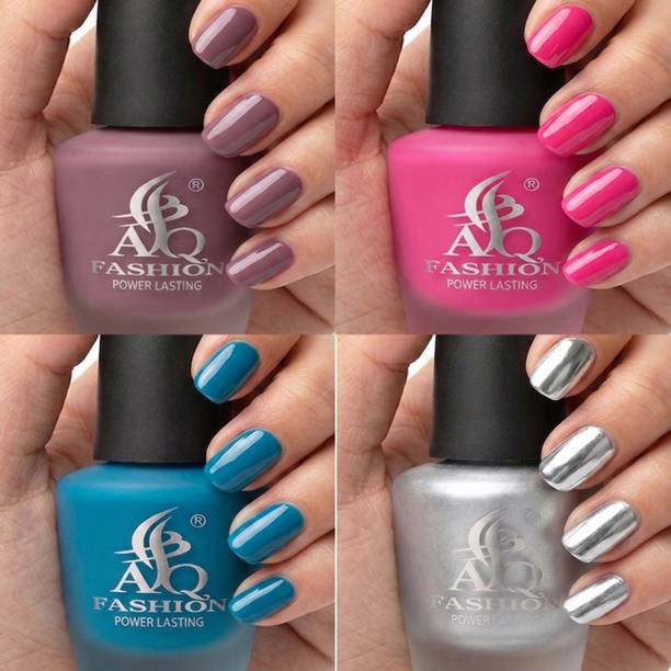 AQ FASHION New 4 piece shine nail polish Combo w761 Multicolor