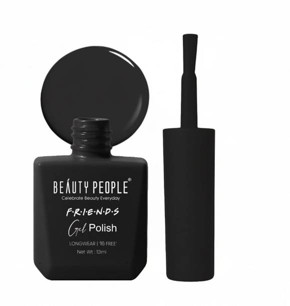 BEAUTY PEOPLE Friends Gel Nail Polish, 16-Free Formula, Vibrant Shade, Dark Matter, 12ml Dark Matter