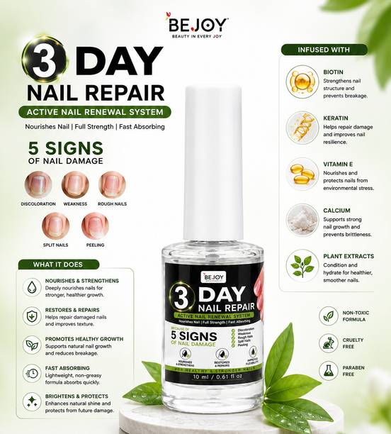 Bejoy NIVON 3 Day Nail Growth & Repair Treatment with Keratin WHITE