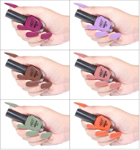 HOOT Trendy Quick-drying, Long-Lasting | Chip resistance, Gel Based Nail Polish Combo Multicolor-4