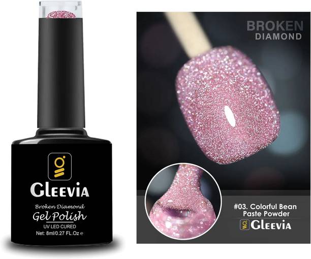 Gleevia Colorful Reflective Glitter UV Gel Polish UV/LED Cured R3 - 8ml Bottle Shade Code R3
