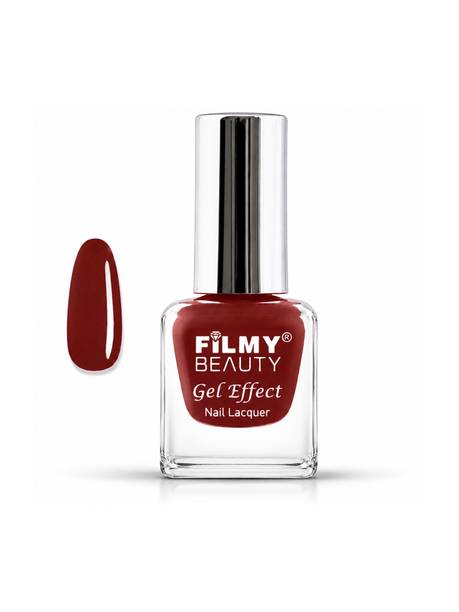 Filmy Beauty Gel Effect Nail Polish Bouquet – Glossy, Quick-Dry, Long-Lasting (10 ml) CINNAMAN MAROON